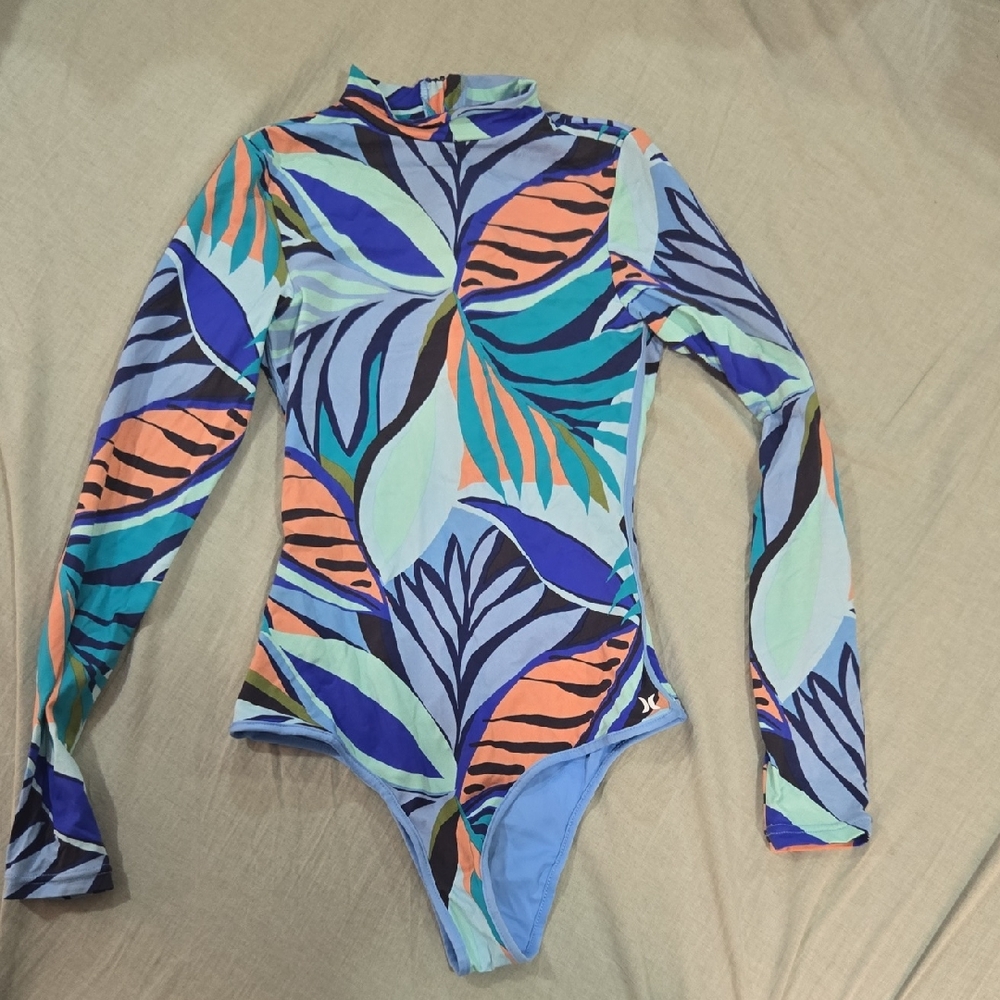 Hurley Multicolor Leaf Pattern Kids Bodysuit - image 1